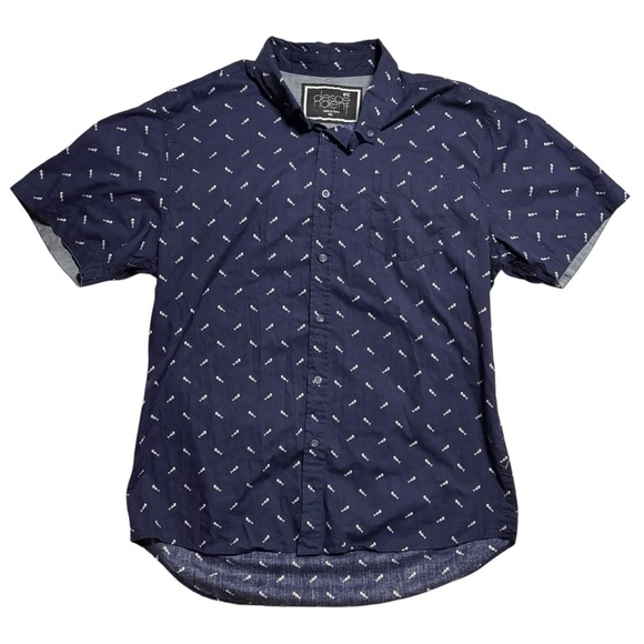 Casual Button Down Shirt with Geometric Print - Picture 1 of 3